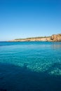 Transparent waters in the cala compte, Ibiza