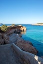 Transparent waters in the cala compte, Ibiza