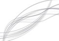 Transparent wavy gray lines abstract vector