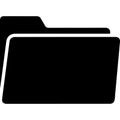 A transparent and white icon of a file folder Royalty Free Stock Photo