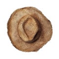 Transparent Woven Straw Hat, A Detailed Look at Texture and Pattern Royalty Free Stock Photo