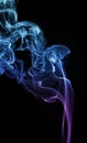 Transparented colorful cloud of smoke isolated