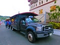 Transporation to a beach on a from a boat dock to the beach on a Caribbean island.