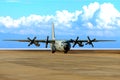 Transport aircraft takeoff Royalty Free Stock Photo