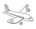 Transport airplane aircraft jet cartoon