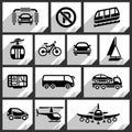 Transport black icons Royalty Free Stock Photo