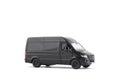 Transport black van car on white background Royalty Free Stock Photo