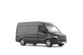 Transport black van car on white background Royalty Free Stock Photo