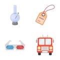 Transport, business, achievements and other web icon in cartoon style. fire, lights, stairs icons in set collection.