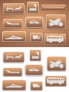 Transport Buttons Brown Royalty Free Stock Photo