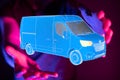 Transport Cardboard boxes, logistics and delivery concept digital 3d