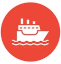 Boat Vector icon which can be easily modified or edit in any color Royalty Free Stock Photo