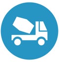 Cement truck Vector icon which can be easily modified or edit in any color Royalty Free Stock Photo