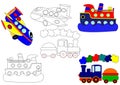 Transport - coloring books