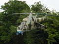 Transport-combat helicopter Mi24-B Royalty Free Stock Photo