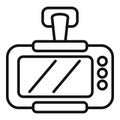 Transport counter mirror icon outline vector. Taximeter app