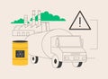 Transport of dangerous goods abstract concept vector illustration.