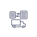 transport documents or CMR line icon Royalty Free Stock Photo