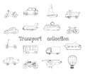 Transport doodle set