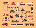 Transport - flat design icons set