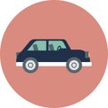 Transport flat icons. Cars and public transport vector flat illustration Royalty Free Stock Photo