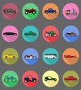 Transport flat icons vector illustration Royalty Free Stock Photo