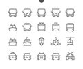 Transport Front View Outlined Pixel Perfect Well-crafted Vector Thin Line Icons 48x48 Ready for 24x24 Grid for Web