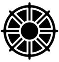 Boat wheel Vector icon which can be easily modified or edit in any color Royalty Free Stock Photo