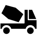 Cement truck Vector icon which can be easily modified or edit in any color Royalty Free Stock Photo