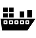 Boat Vector icon which can be easily modified or edit in any color Royalty Free Stock Photo