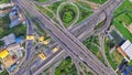 Transport highway stucture Thailand drone ariel view top landmark