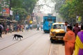 Transport and human traffic on asian street