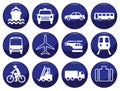 Transport icon set Royalty Free Stock Photo