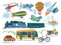 Transport Icon Set Royalty Free Stock Photo