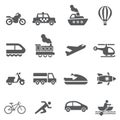 Transport icon set Royalty Free Stock Photo