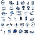 Transport icons Royalty Free Stock Photo