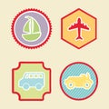 Transport icons Royalty Free Stock Photo