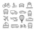 Transport icons Royalty Free Stock Photo