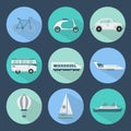 Transport icons set