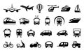 Transport icons. Vector illustration Royalty Free Stock Photo