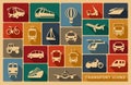 Transport icons. Vector illustration Royalty Free Stock Photo