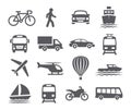 Transport icons Royalty Free Stock Photo