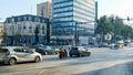 transport interchange in Tbilisi. real Sakartvelo or Georgia. real street view