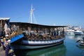 Mandraki harbor off the coast of Rhodes, Greece Royalty Free Stock Photo