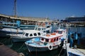 Mandraki harbor off the coast of Rhodes, Greece Royalty Free Stock Photo