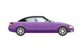 Transport. Isolated Violet Classic Automobile