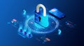 Transport Layer Security Concept - TLS and SSL Encryption - 3D illustration