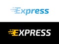 Transport logistic or Express delivery post mail logo for courier logistics shipping. Vector Express icon for transportation Royalty Free Stock Photo