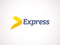 Transport logistic logo express arrow vector icon Royalty Free Stock Photo