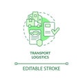 Transport logistics green concept icon